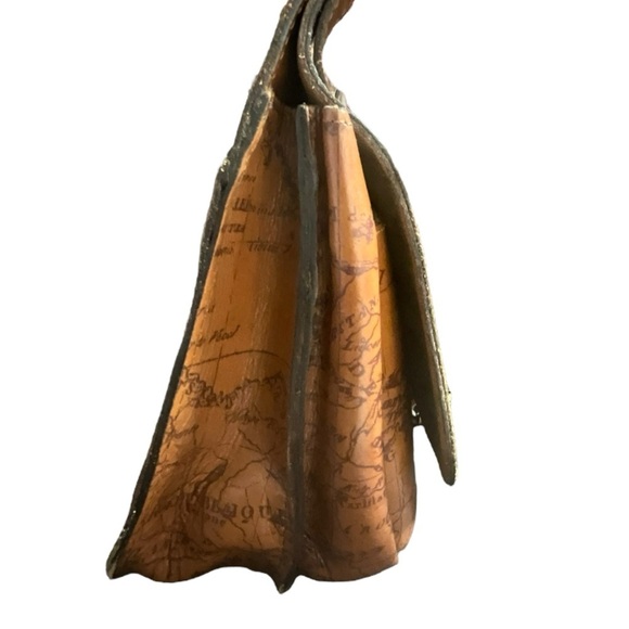 Patricia Nash English Garden Floral Map London Brown Leather Saddle Bag - Picture 11 of 16